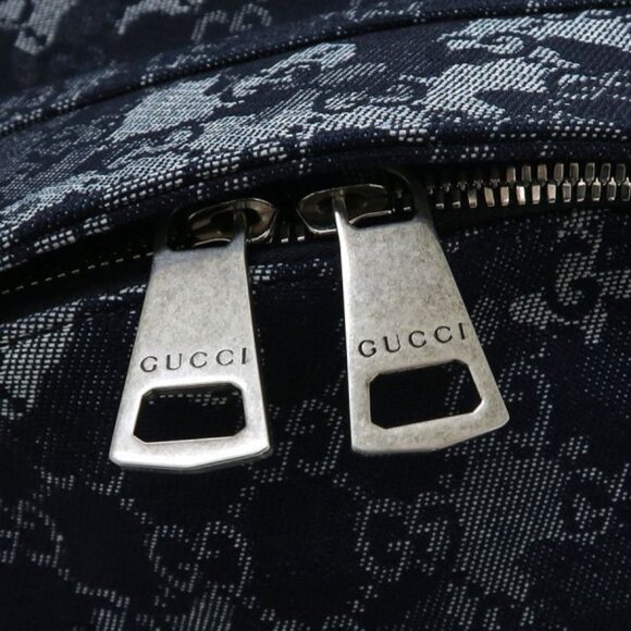 Gucci GG Denim Backpack Navy Blue main image 5
